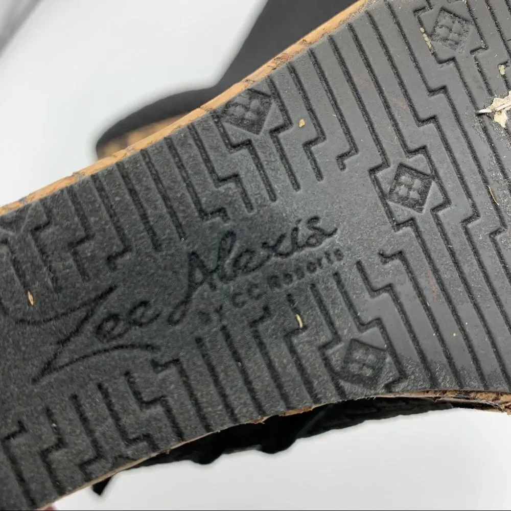 Zee Alexis‎ Engie Woven Wedge Platform Bootie Cork.